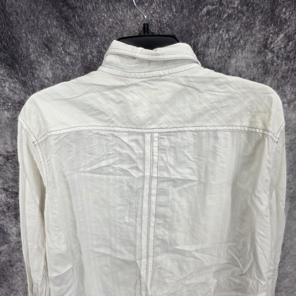 BKE Buckle Western Shirt Mens Large White Pearl Snap Athletic Fit Cowboy Rodeo* - Picture 6 of 12